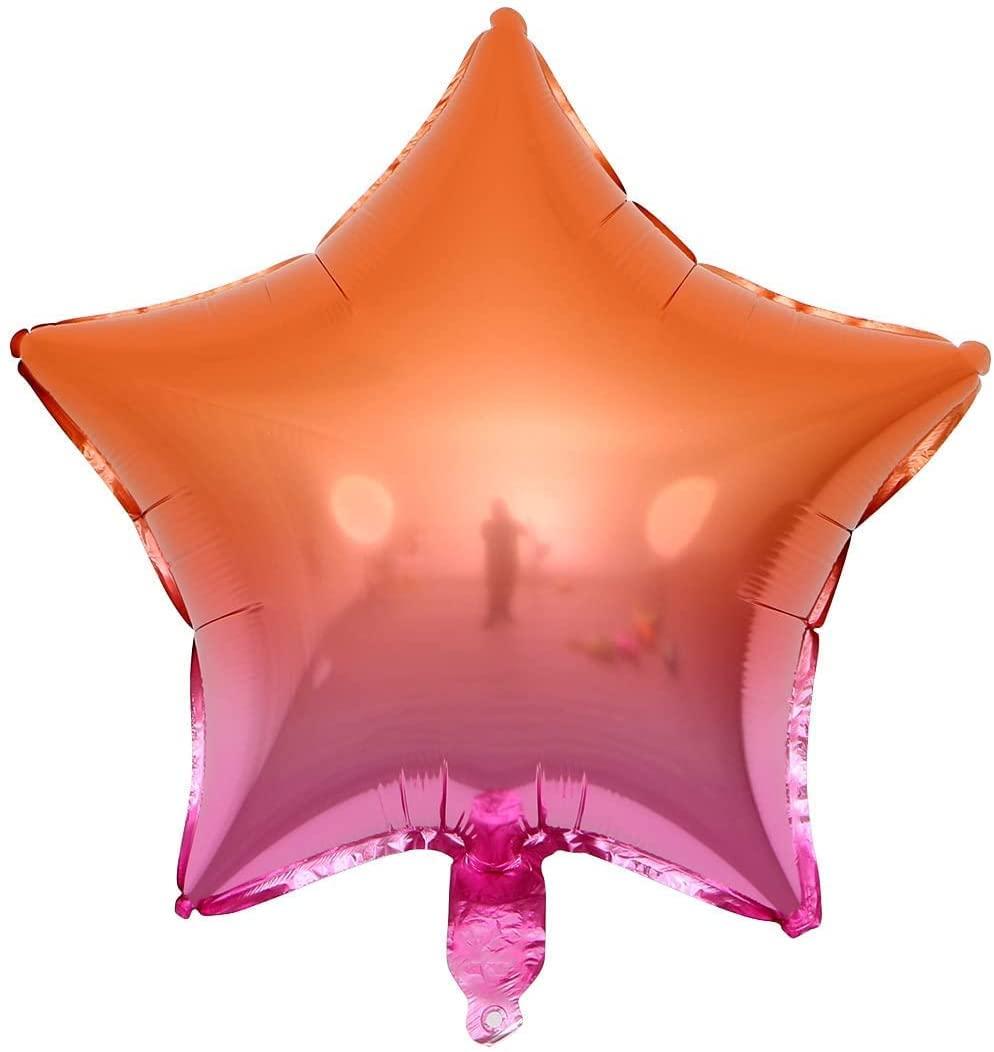 18 Assorted Gradient Color Star Shaped Balloons 6 Kinds of Rainbow Party Foil Balloons,Foil Balloon for Party Decoration.(Mixed, 18inch)…