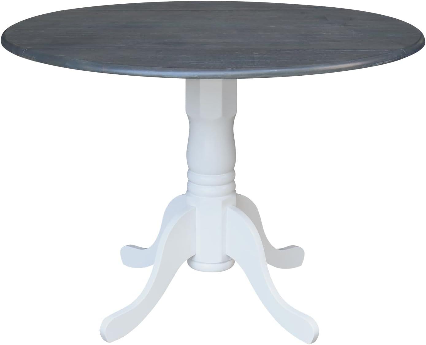 42" Mason Round Dual Drop Leaf Dining Table - International Concepts