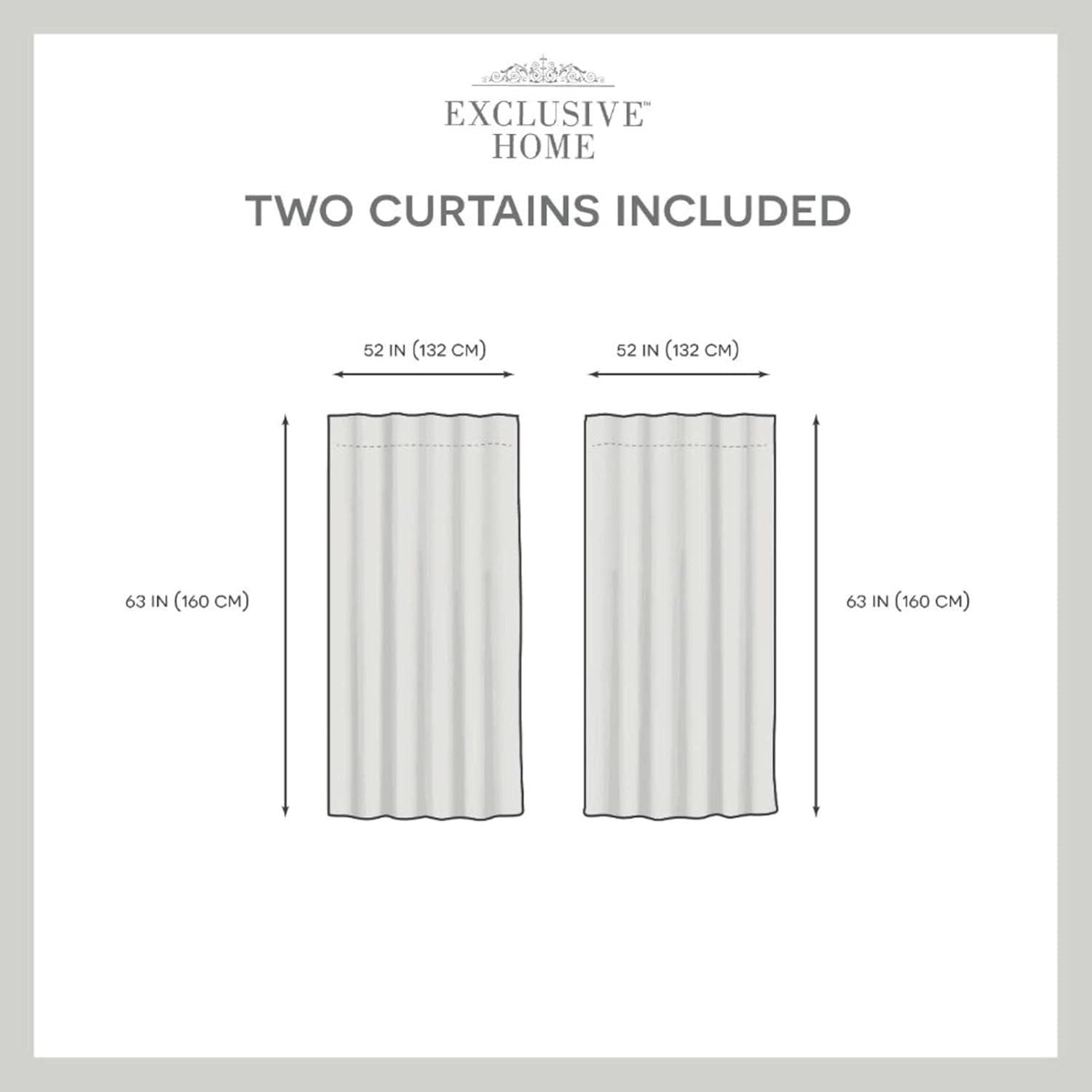 Set of 2 (63"x52") Velvet Heavyweight Hidden Tab Top Curtain Panels Blush - Exclusive Home: Light Filtering Window Curtains