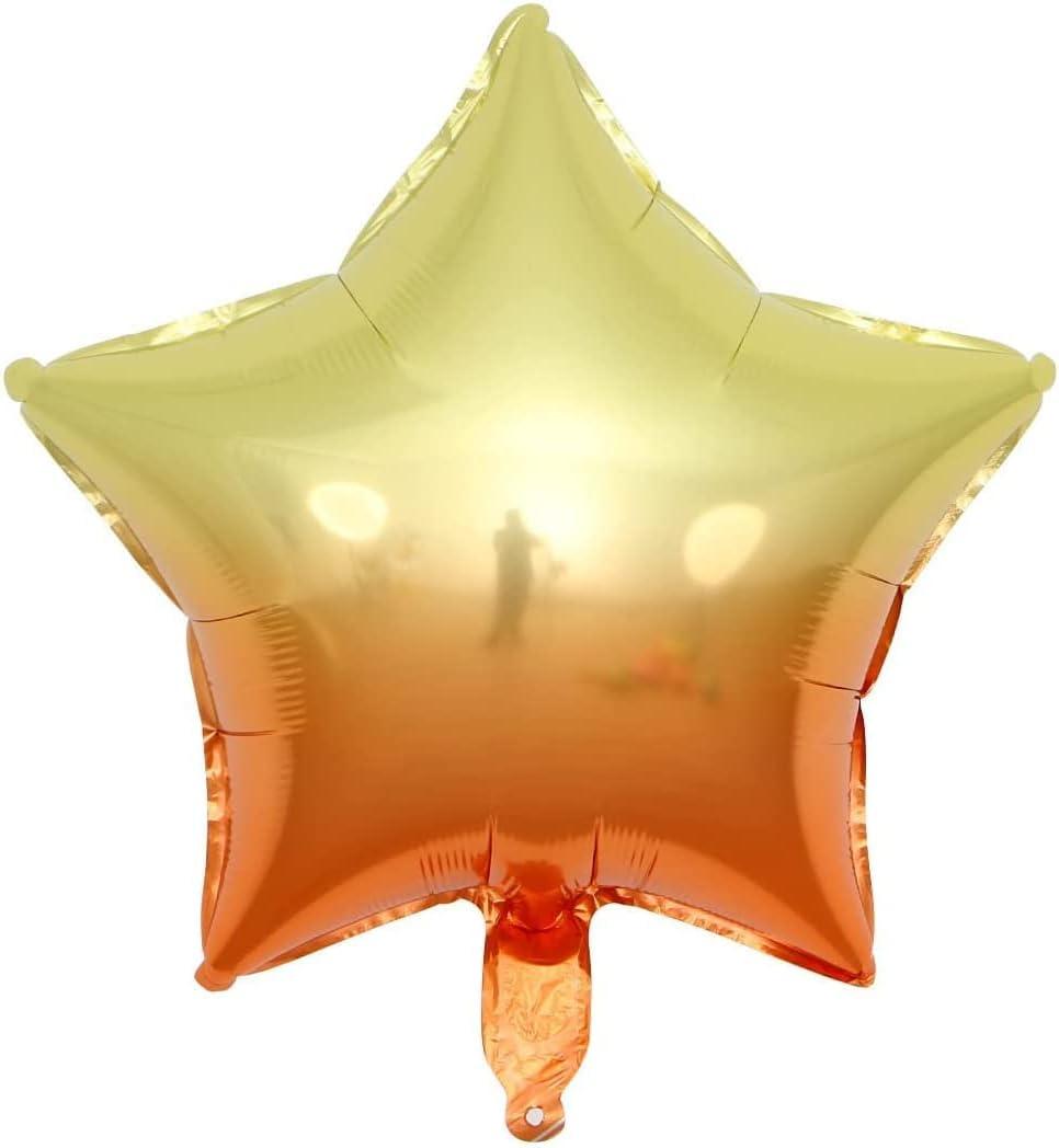 18 Assorted Gradient Color Star Shaped Balloons 6 Kinds of Rainbow Party Foil Balloons,Foil Balloon for Party Decoration.(Mixed, 18inch)…