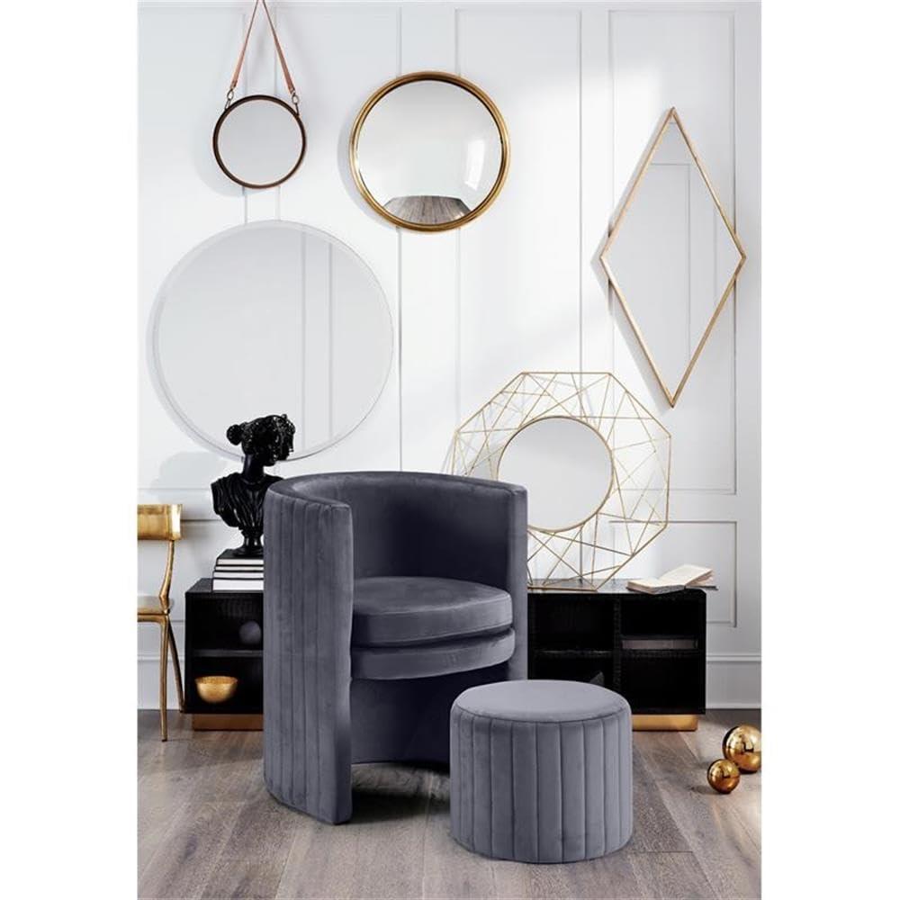 Maykoosh Art Deco Dreams Cream Velvet Accent Chair