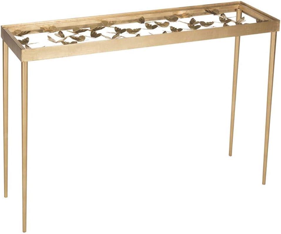 Rosalia Butterfly Console Table - Gold/Glass - Safavieh