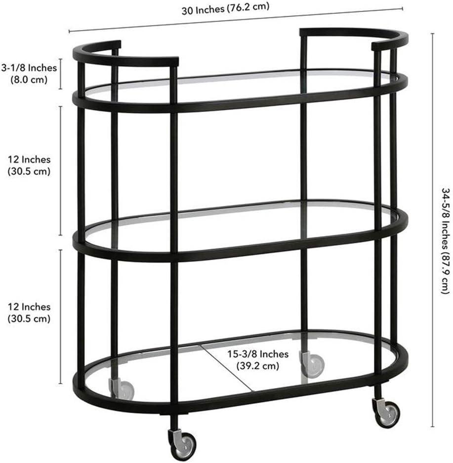 Heath & Cliff Leif Bar Cart Blackened Bronze