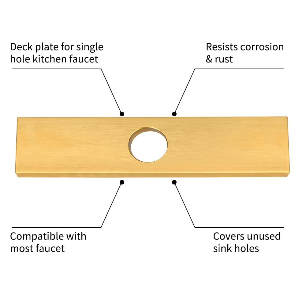 iVIGA VCC06G iVIGA 10" Sink Faucet Hole Cover Deck Plate