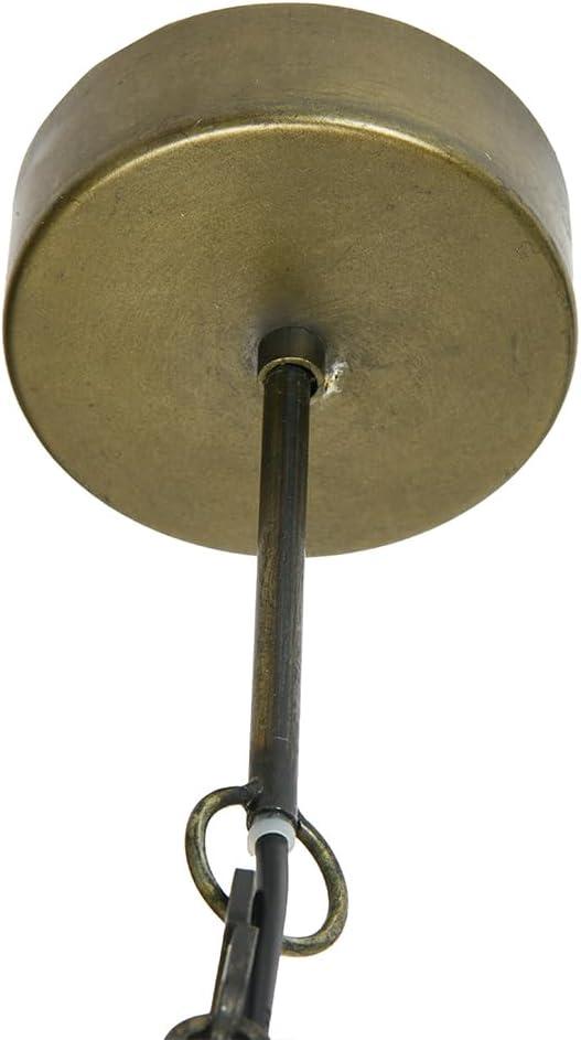 Metal/Wood Chandelier Natural Brown - Storied Home: 4-Bulb Farmhouse Style, UL Listed