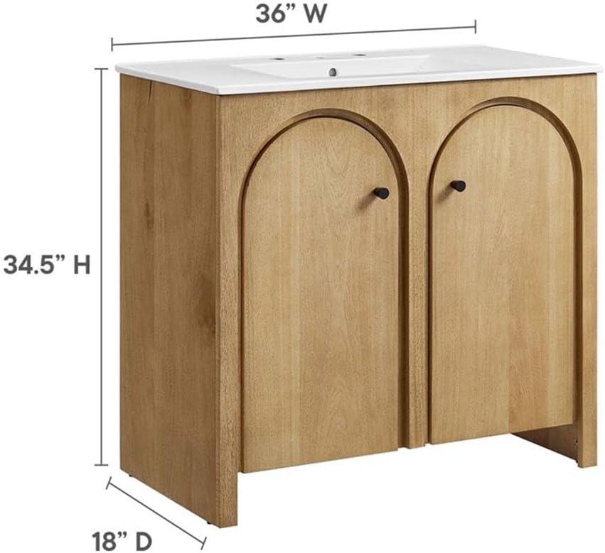 Modway Appia 36'' Single Bathroom Vanity with Ceramic Top