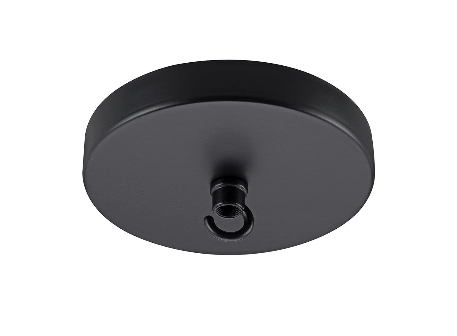 Aspen Creative 21510-12, Contemporary Fixture Canopy Kit, 4-3/4" Diameter, Matte Black, 2 Pack