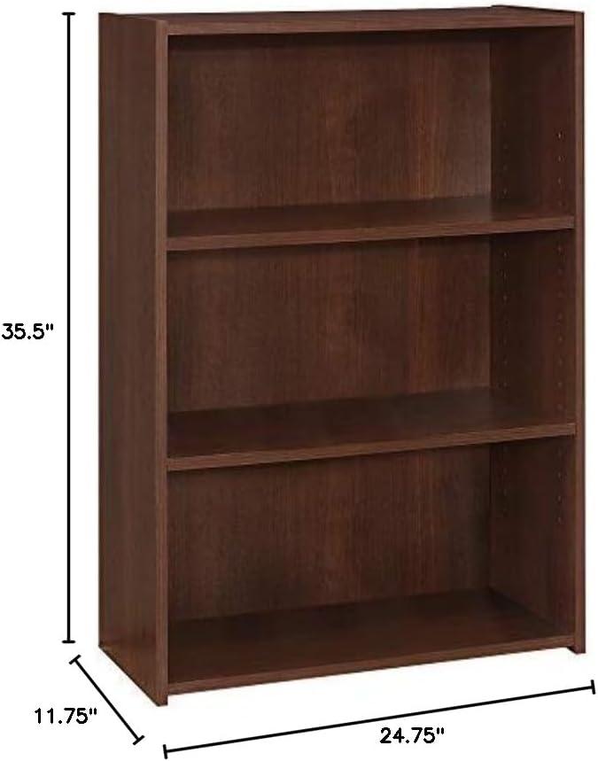 Bookshelf Bookcase 4 Tier 36"H Office Bedroom Laminate Brown