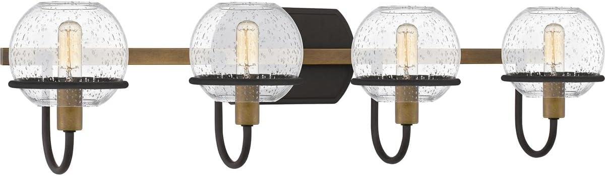 Phoenix Modern Lantern-Style Bath Light in Matte Black and Western Bronze