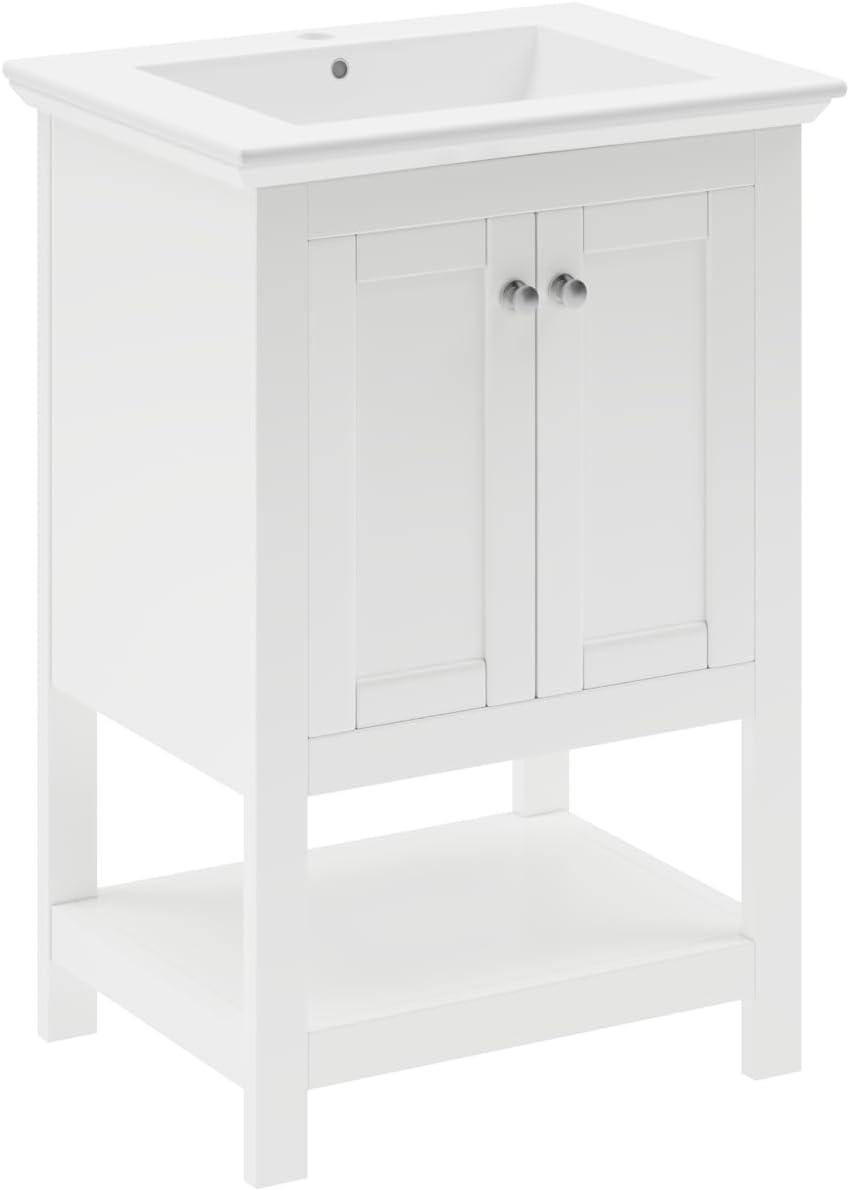 Fresca Manchester 24" White Traditional Bathroom Vanity