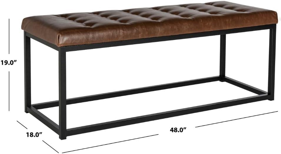 Reynolds Bench - Brown/Black - Safavieh
