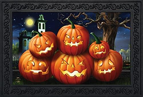 Briarwood Lane Doormat 30x18 Indoor Outdoor Spooky Jack O'lanterns Halloween For Halloween Doormat