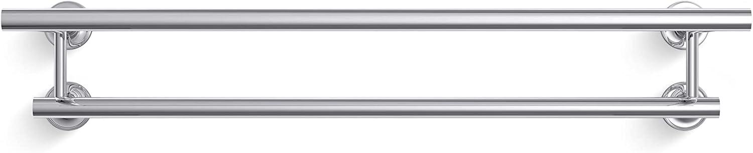 Purist® 24" Hotelier Metal Wall-Mount Bathroom Shelf, Towel Holder