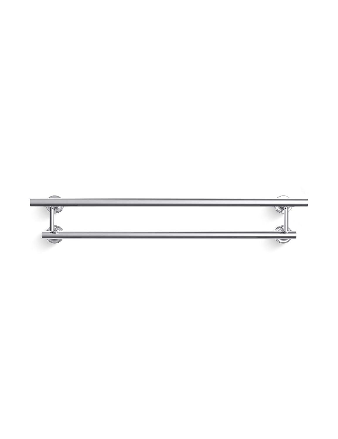 Purist® 24" Hotelier Metal Wall-Mount Bathroom Shelf, Towel Holder