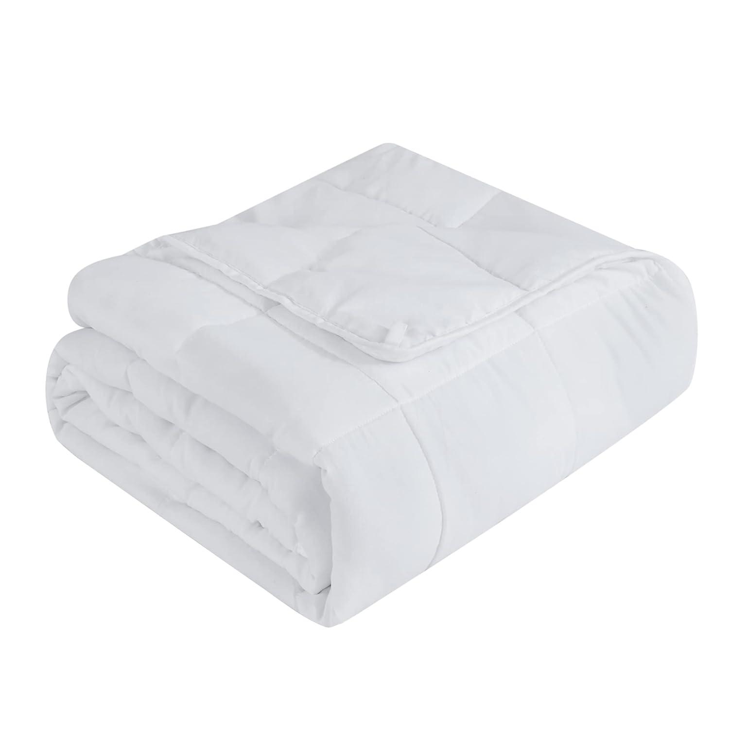 12 lb 48" x 72" Weighted Blanket Cotton White by Bare Home