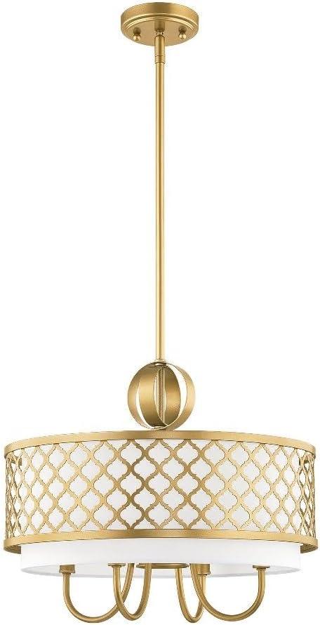 Livex Lighting 41115 Arabesque 1 Light 18" Wide Drum Chandelier - Bronze