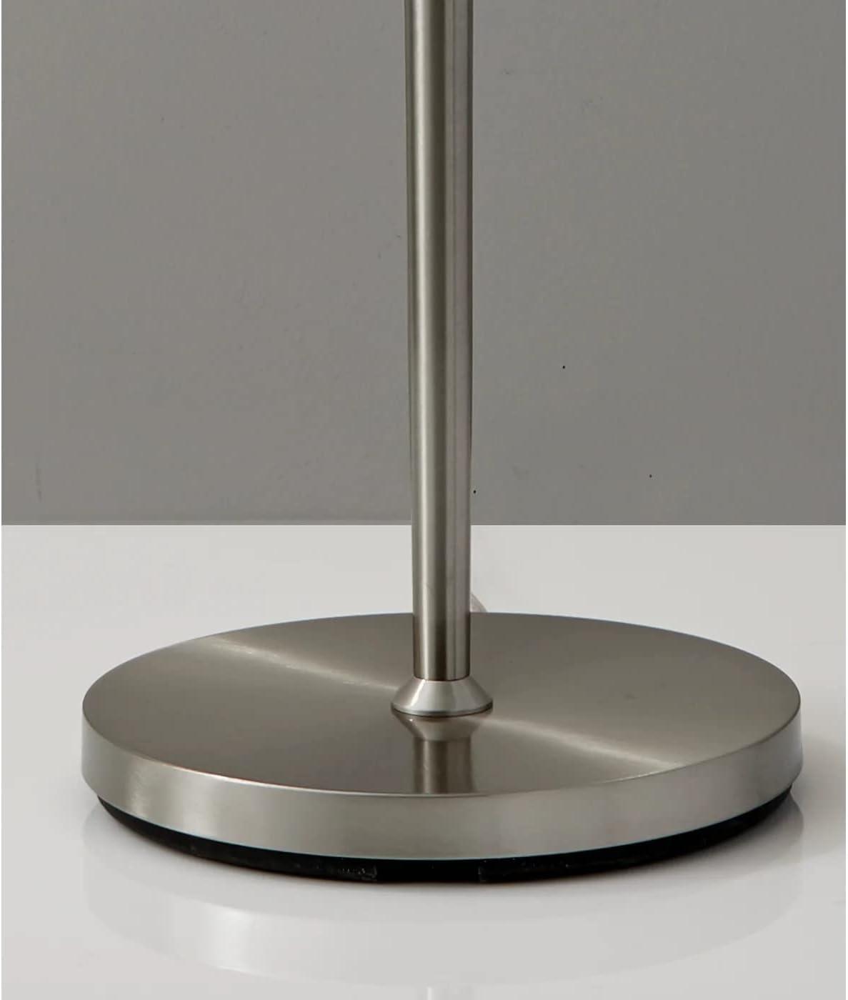 Adesso Hayworth Floor Lamp, Brushed Steel