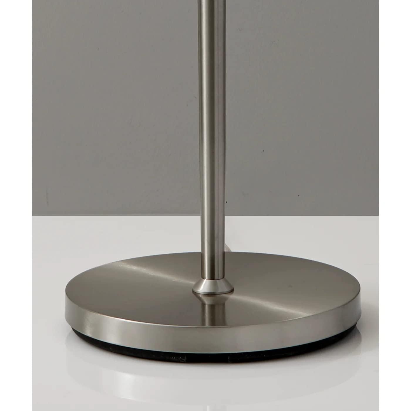 Adesso Hayworth Floor Lamp, Brushed Steel