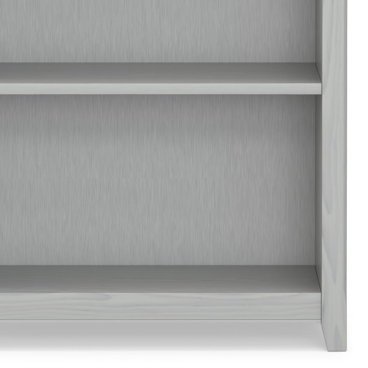 Simpli Home Amherst 30"W Solid Wood 5 Shelf Bookcase with Adjustable Shelves