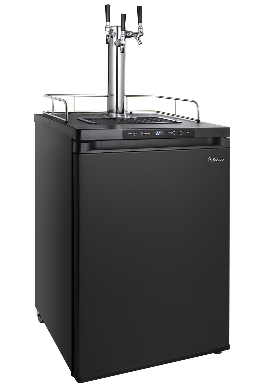 Kegco Kegco 5.6 Cubic Feet Triple Tap Freestanding Kegerator with Adjustable Temperature