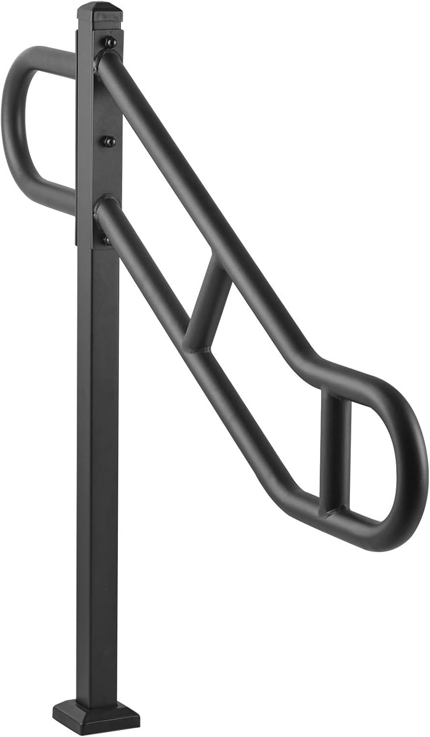 VEVOR VEVOR Single Post Handrail for Outdoor 1-3 Step 40.5" Stair Handrail Floor Mount