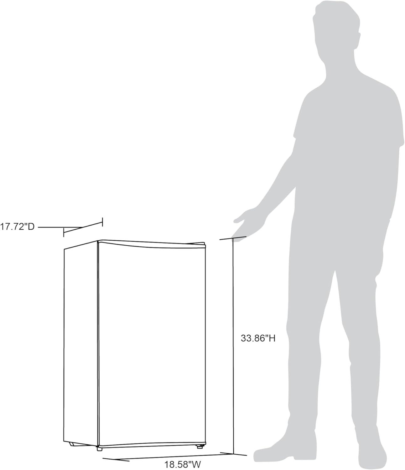 Newair Newair 3.3 Cu. Ft. Compact Mini Refrigerator With Freezer, Can Dispenser