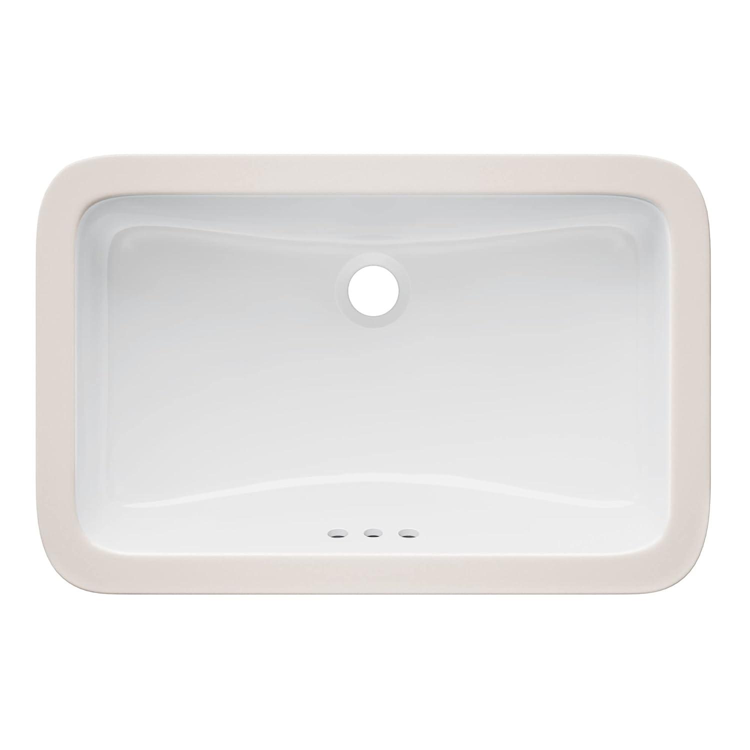 Proflo 14.5625'' White Vitreous China Rectangular Bathroom Sink