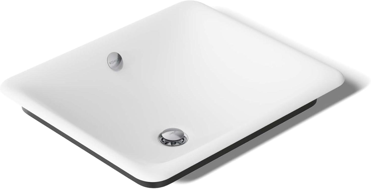 Iron Plains 6.3" Tall Metal Rectangular Bathroom Sink with Overflow