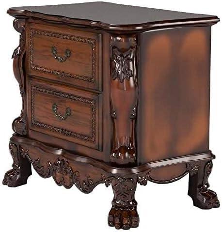 32" Cherry Oak Traditional 2-Drawer Nightstand