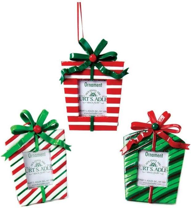 4.4" CLAYDOUGH GIFT BOX PHOTO FRAME Ornament 3/ASSTD.