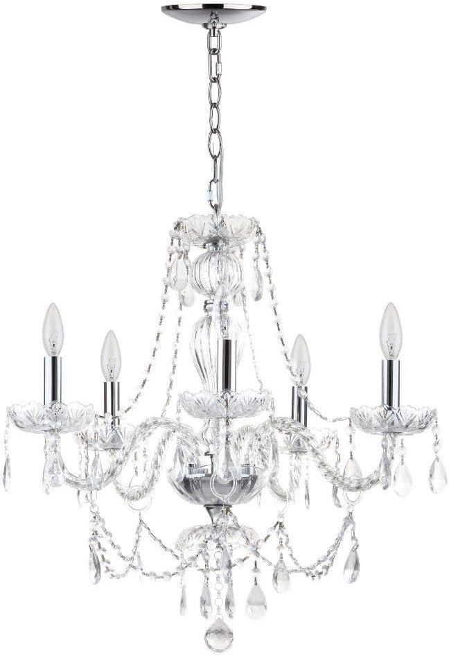 Jingle Chandelier - Chrome/Clear - Safavieh.