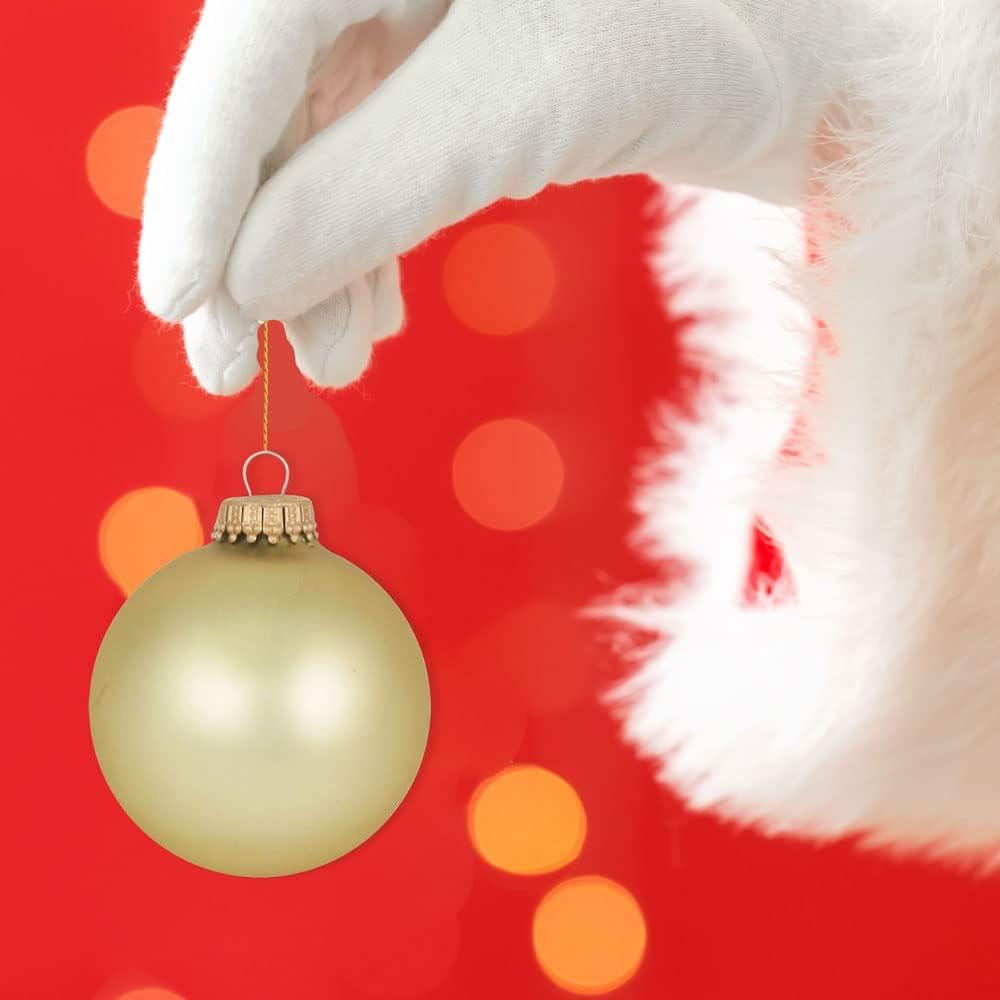 Christmas By Krebs 2 5/8" (67mm) Seamless Glass Ornament [8 Pieces], Decorated Designer Heirloom (Velvet Harvest Gold)