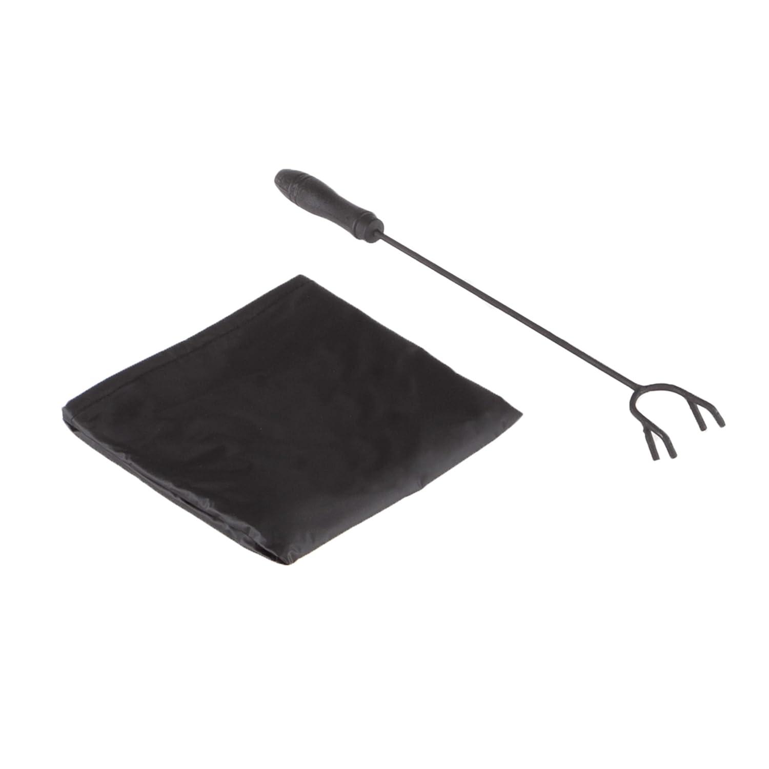 Pure Garden 32-Inch Outdoor Wood Burning Fire Pit with PVC Cover (Black)