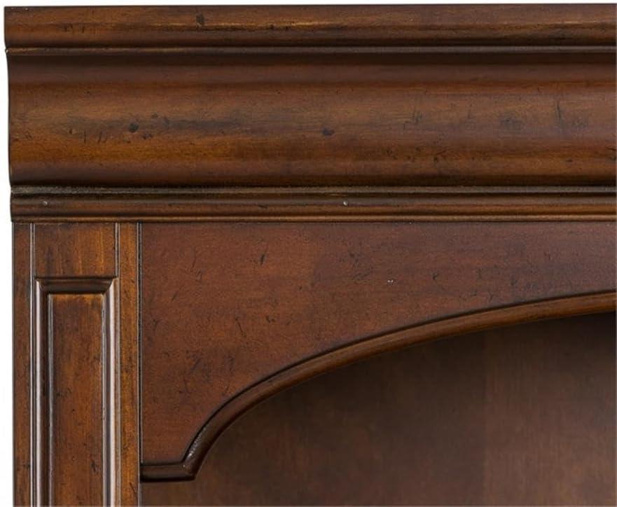 Brayton Manor Dark Brown 76" Traditional Open Bookcase