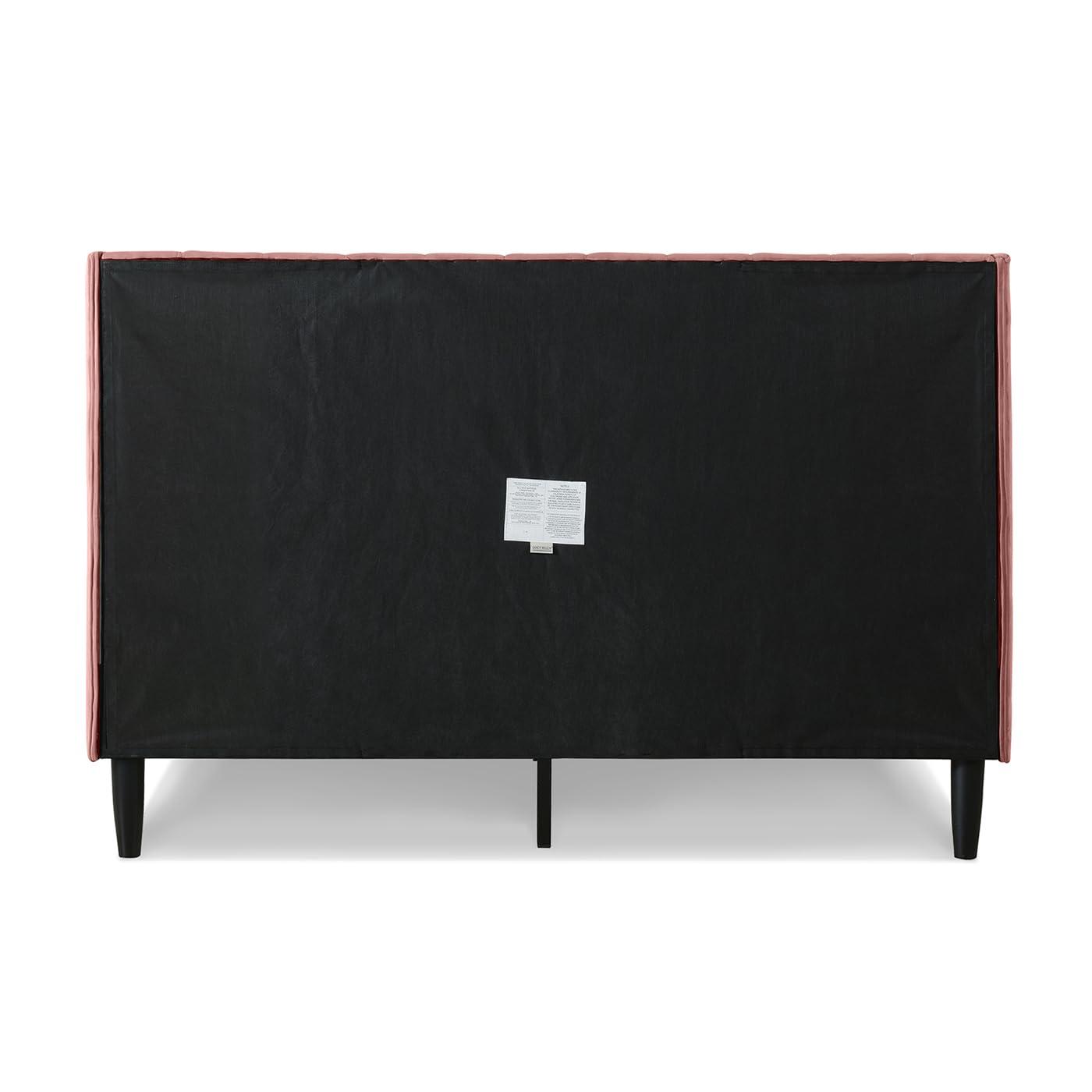 Sandy Wilson Home Aspen Upholstered Platform Bed Queen Ash Rose