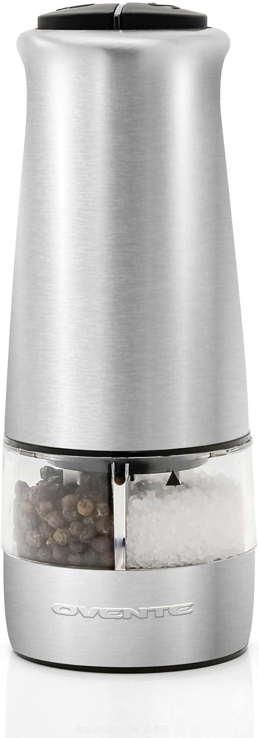 Ovente Electric 2-in-1 Salt & Pepper Combination Mill