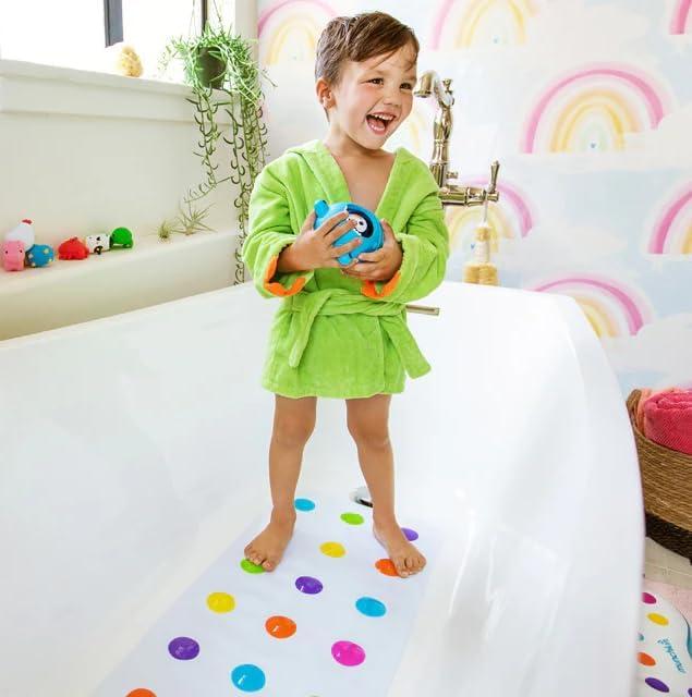 Munchkin® Dots™ Non-Slip Bath Mat for Kids, 30.5 in. x 14.25 in., Multi-Color, Unisex