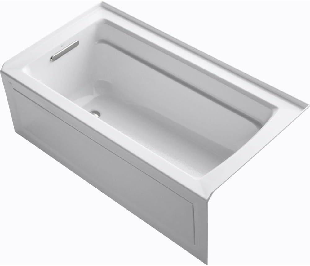 Archer® 60" x 32" Acrylic Alcove Soaking Bathtub with Comfort Depth