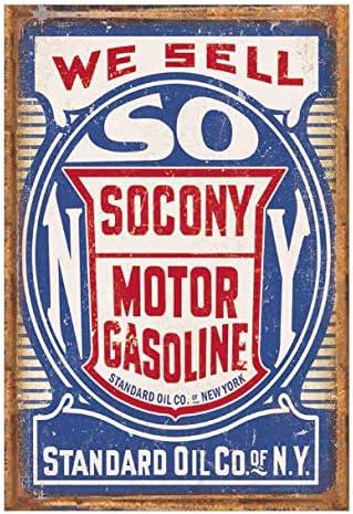 12 Pieces Reproduced Vintage Gas Oil Car Tin Signs, Home Bar Man Cave Garage Decor (wm Penn)