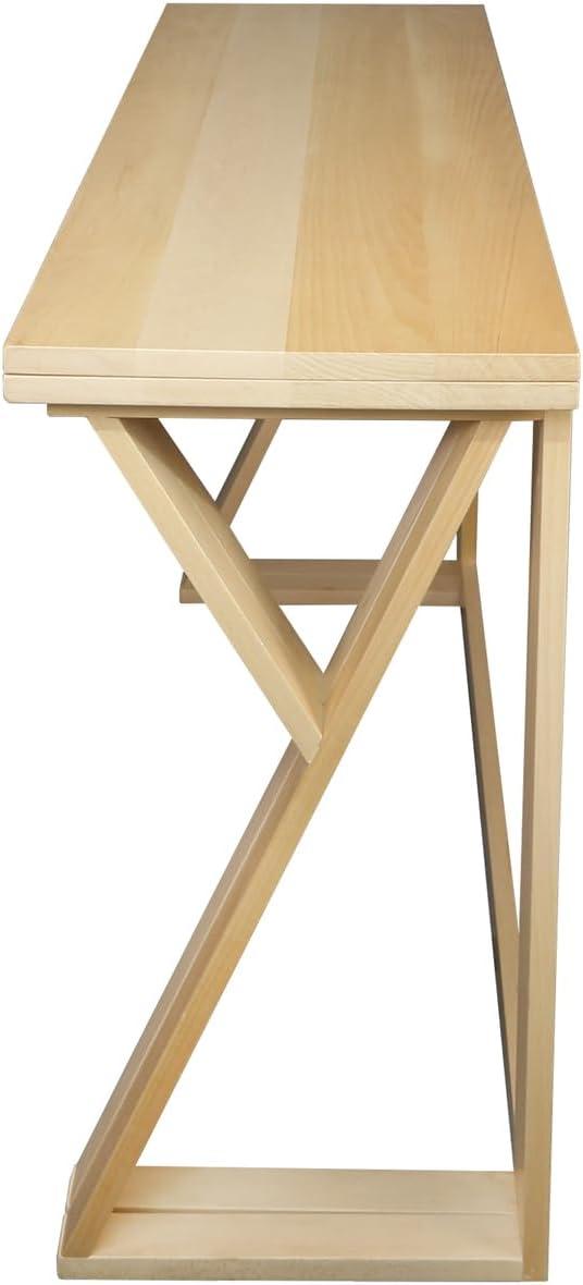 American Trails Aztecs Folding Console to Dining Convertible Table with Solid American Basswood