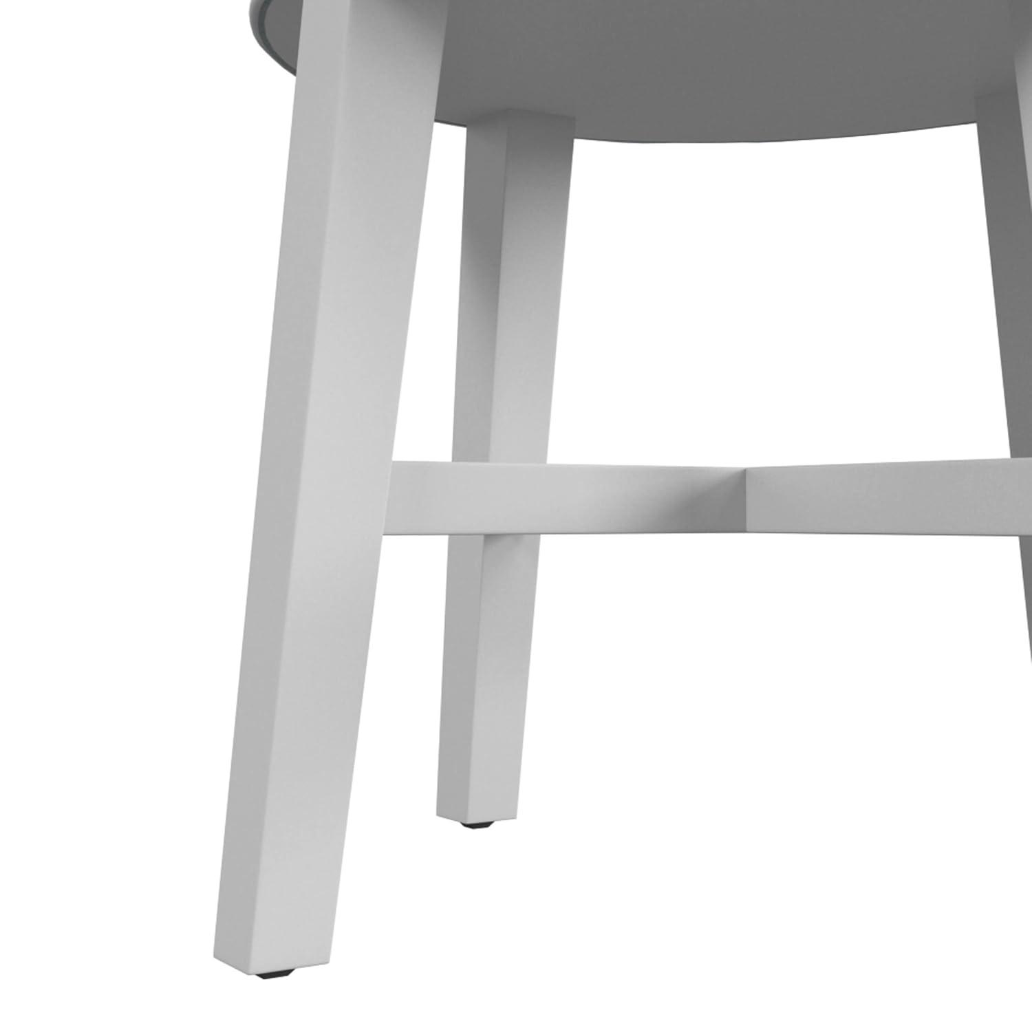 18" Sophia Tufted Backless Wood Vanity Stool Spa Blue - Hillsdale Furniture