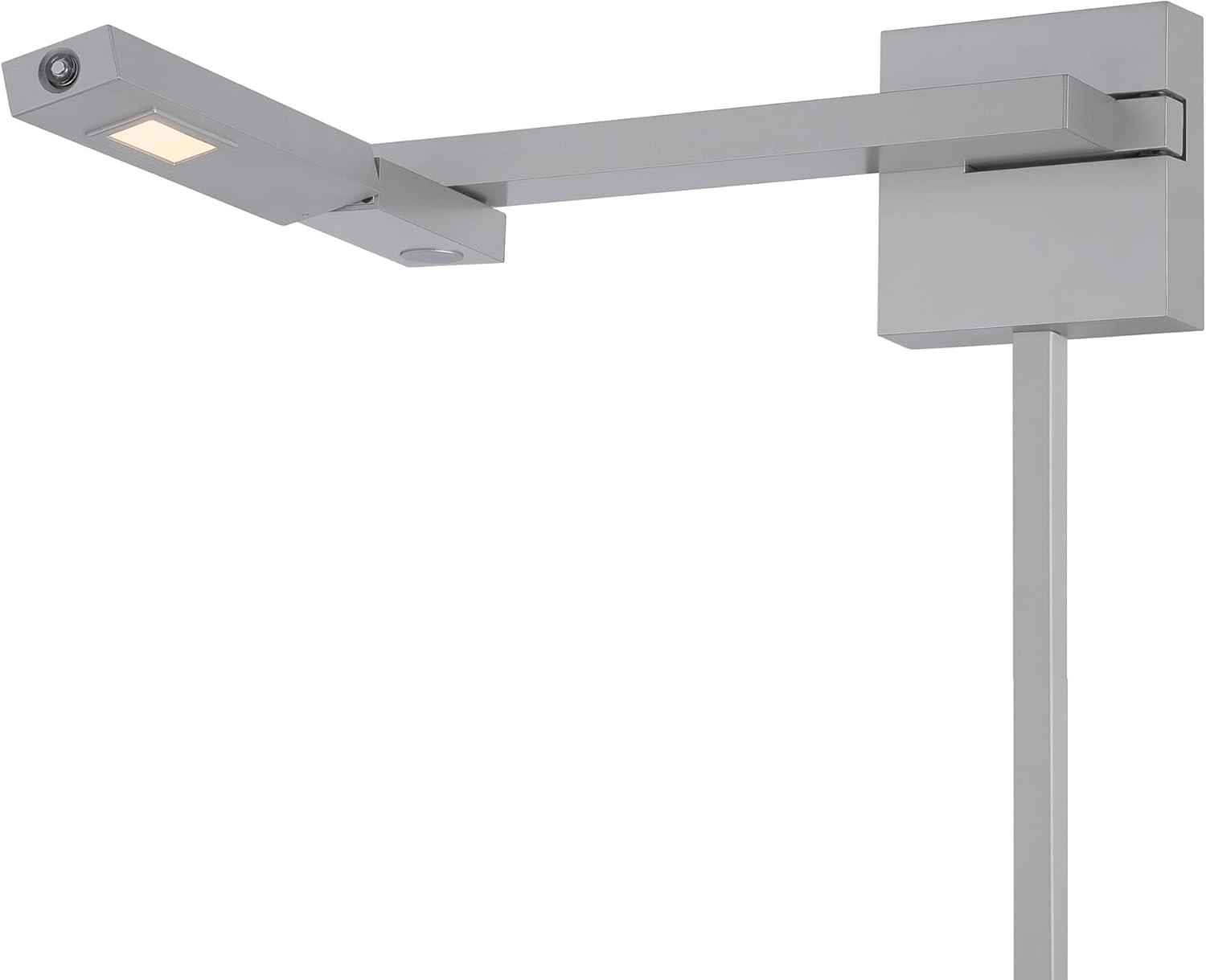 Flip LED Swing Arm Wall Light in Titanium with Dimmable Feature