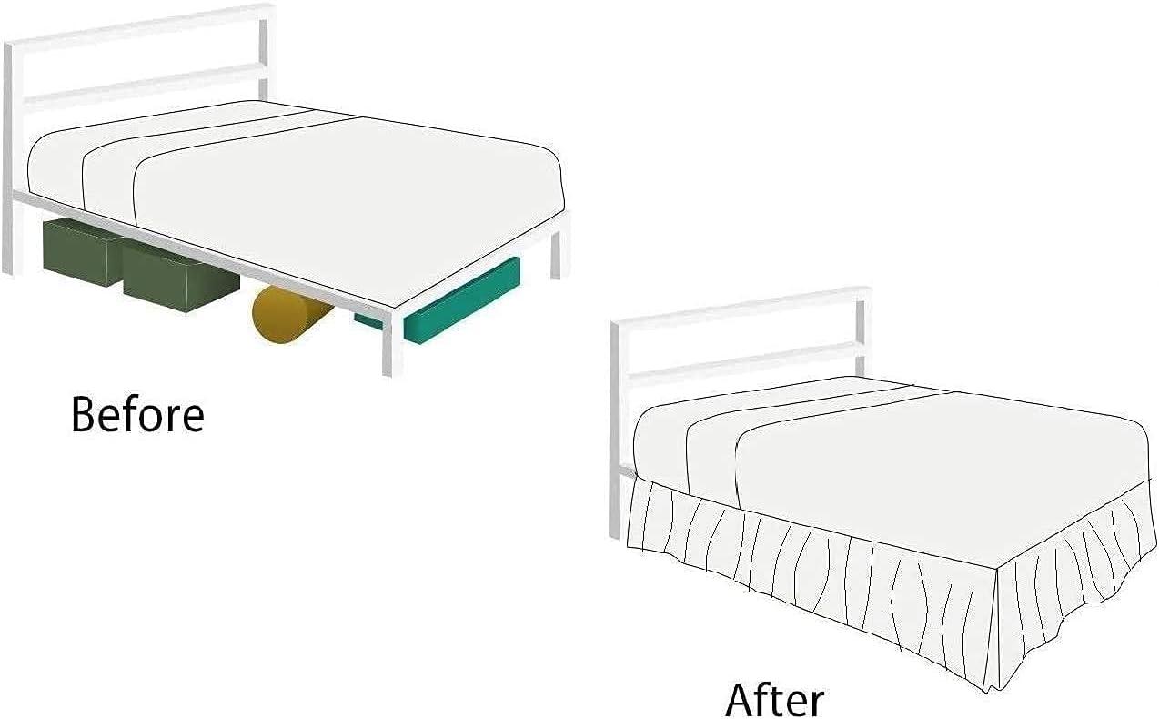 DormCo Ruffled Dorm 32-inch Drop Bed Skirt jet stream
