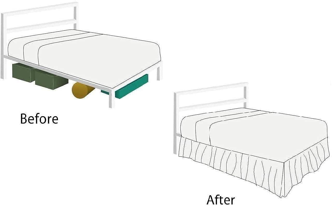 DormCo Ruffled Dorm 32-inch Drop Bed Skirt jet stream