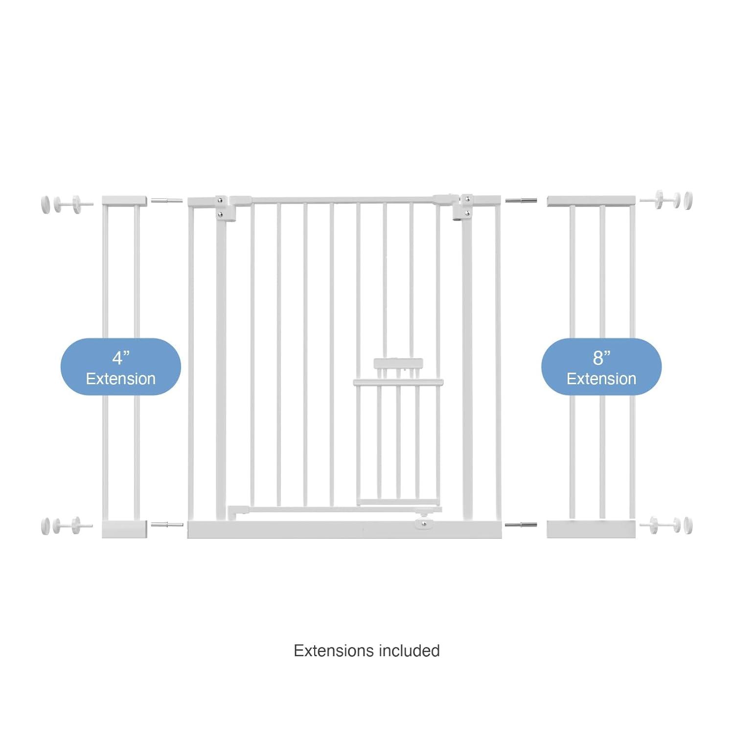 Perma Child Safety, 28.7" - 44" x 30" Extra Wide Easy Fit Metal Pet Gate