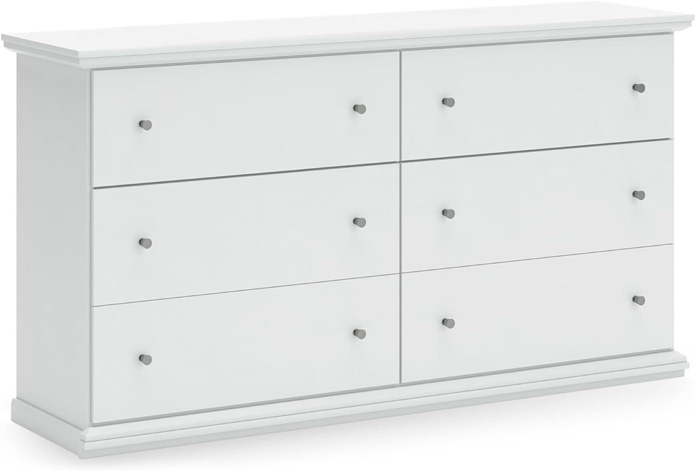 Ashley Furniture Bostwick Shoals 6 Drawer Wood Double Dresser in White