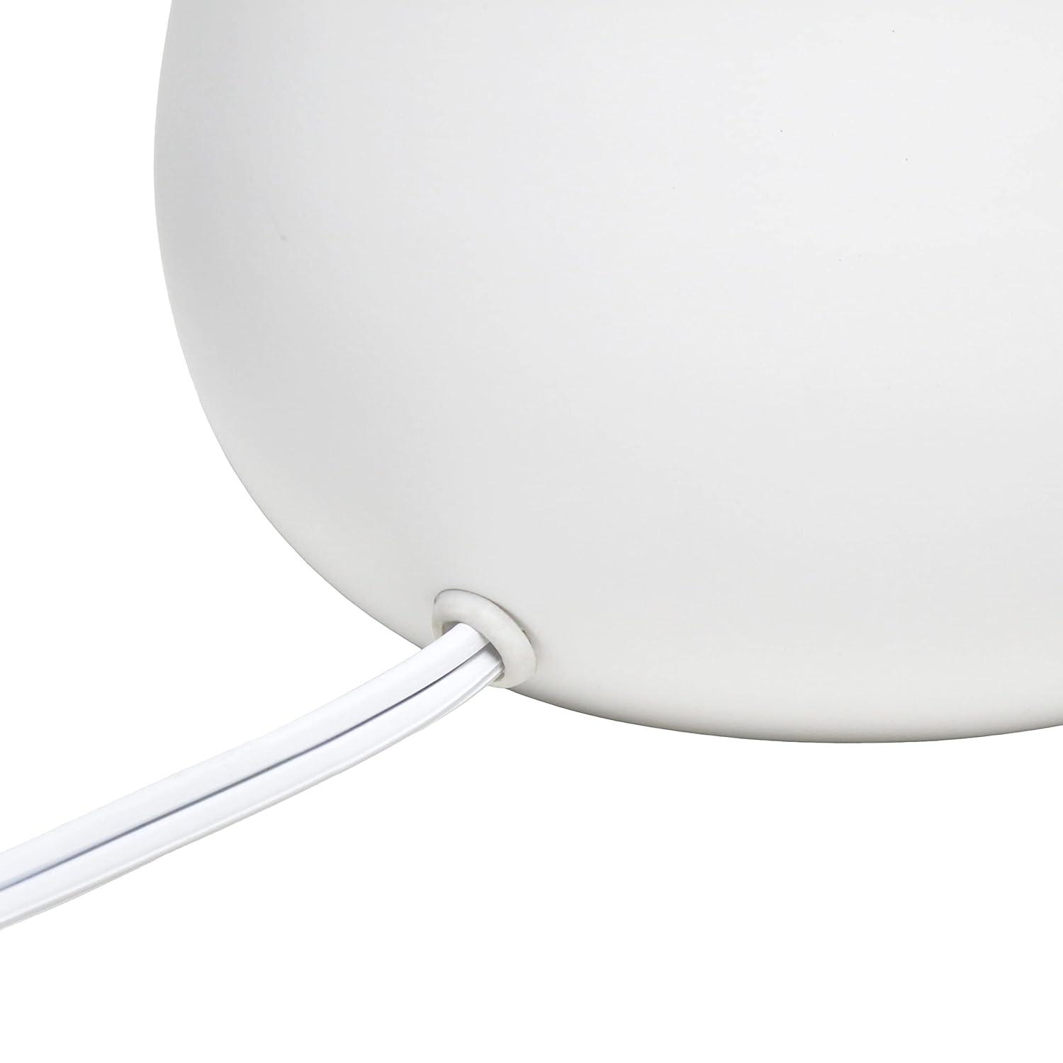 14" Tall Modern Contemporary Two-Tone Metallic Bedside 4 Settings Touch Table Desk Lamp White - Simple Designs: ETL Listed, Cotton Shade