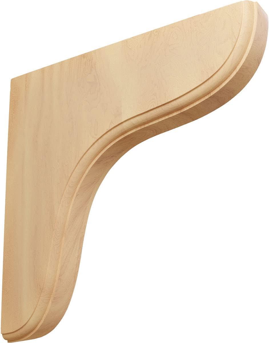 Ekena Millwork 1 3/4"W x 10 1/2"D x 10 1/2"H Eaton Wood Bracket, Red Oak