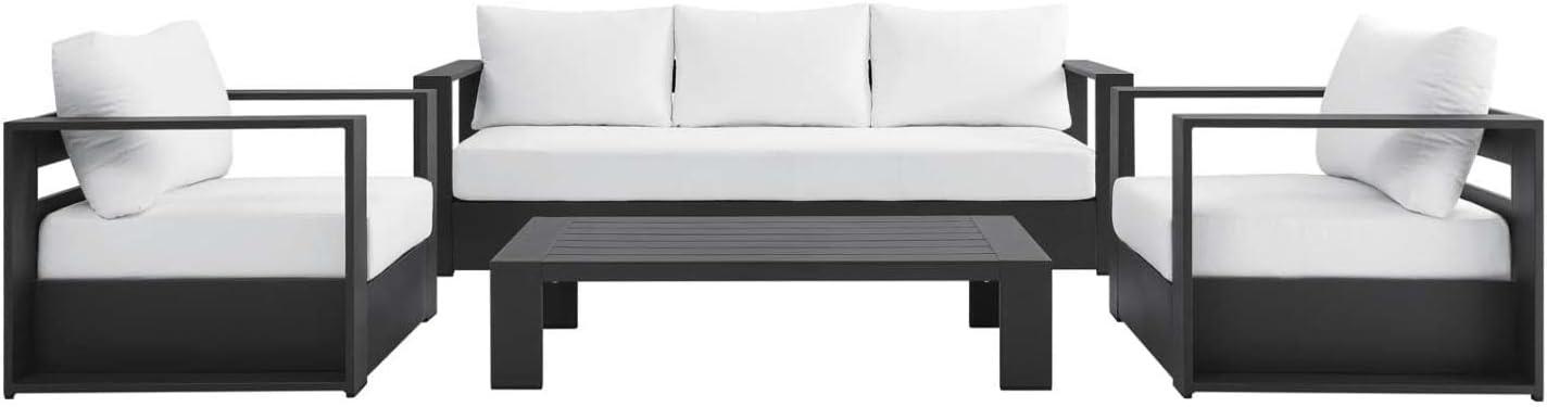 Modway Modway Tahoe Outdoor Aluminum 4-piece Conversation Set with Coffee Table