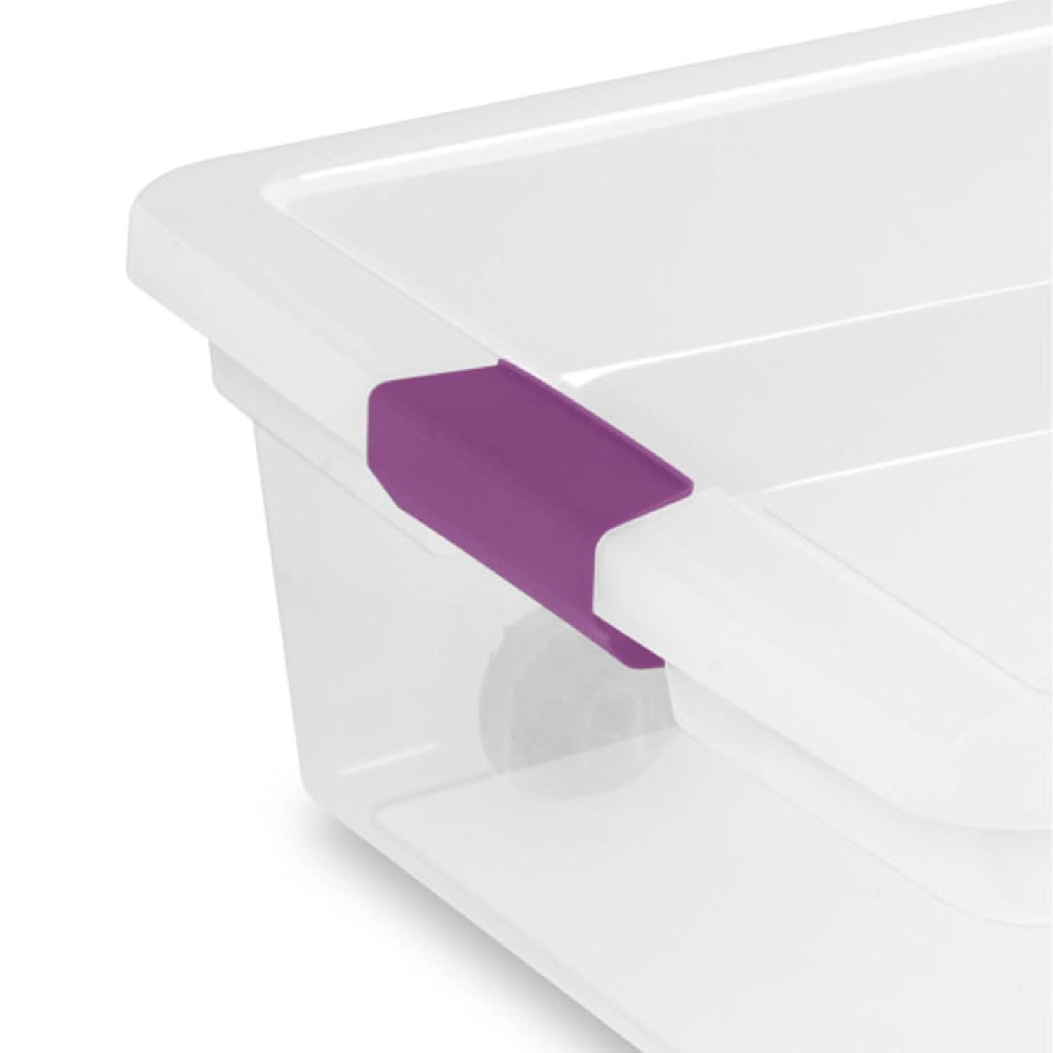 Sterilite 4-Pack 60 Quart ClearView Latch Box, Wheeled Underbed Organizer Bins with Latching Lids - Clear Plastic Organization Containers for Closet, Bedroom, Shelving Units and Everyday Home Storage